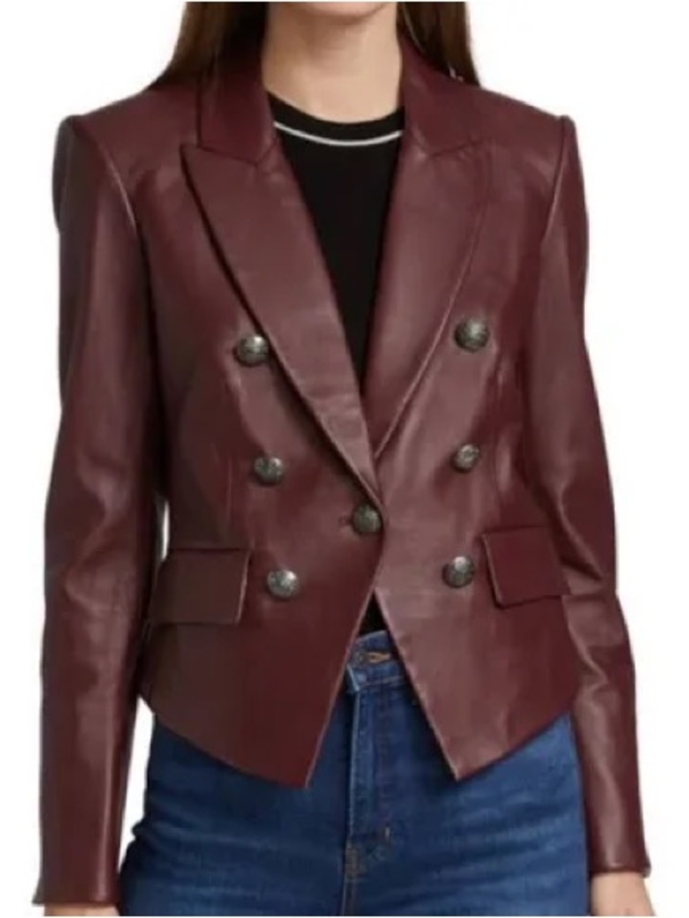 Veronica Beard
Cooke Lambskin Leather Dickey Jacket